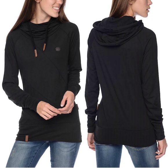 Naketano Mandy Black Hooded Lightweight Sweatshirt Small - Picture 1 of 14